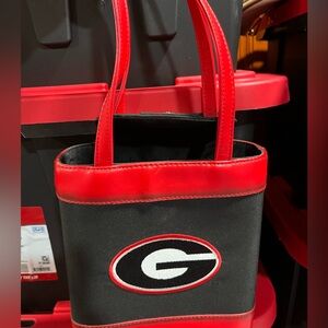 Georgia Red and Black Tote Bag with Logo